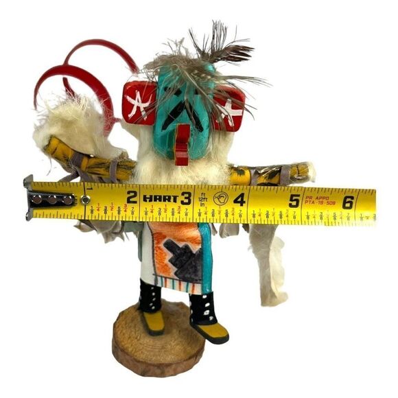 Vintage Awatovi Kachina Dancer Doll Hand Carved Wood Hopi Native American 7" - Picture 8 of 9